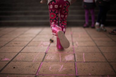 Children play together at kindergarten school . Childhood concept. High quality photo