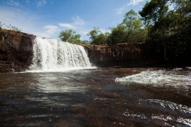 Amazingly beautiful waterfall and body fo water in central Brazil. High quality photo
