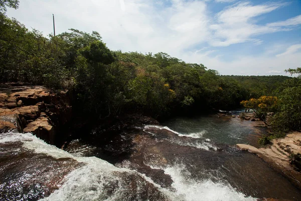 Amazingly Beautiful Waterfall Body Water Central Brazil High Quality Photo — Stock fotografie