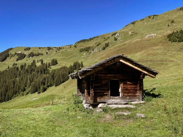 Wooden Stable Swiss Mountains Hasliberg Switzerland Royalty Free Stock Images