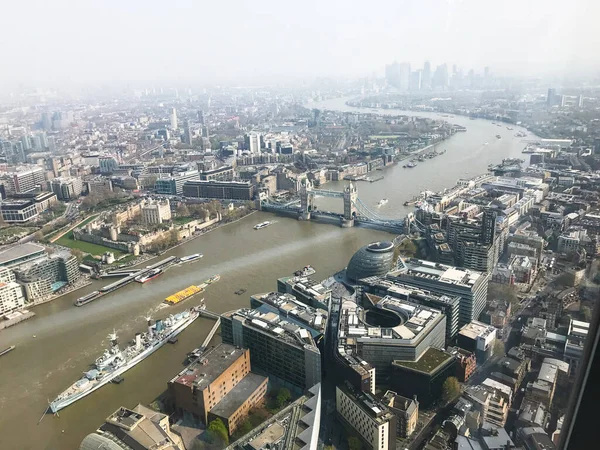View Dusty Skyline City London Thames — Stock Photo, Image