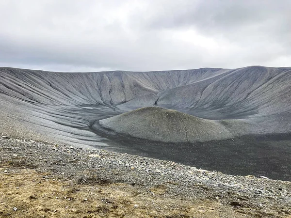 The Extinct Volcano of Hverfjall, part of the Krafla Volcano System in Iceland Imagens Royalty-Free