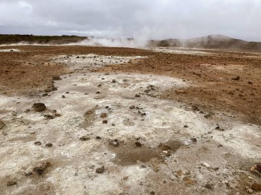 The scenic Geothermal Fields of Hverir in Iceland