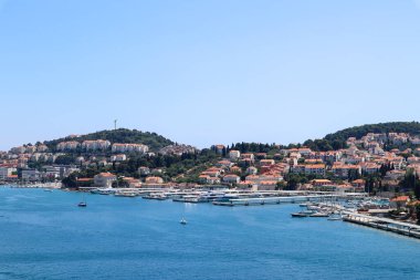 The Coastline, Harbour and Beaches of Dubrovnik in Croatia
