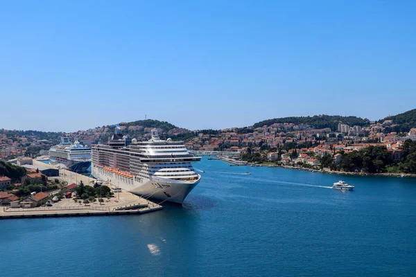 A Cruise Ship in the Harbour of Dubrovnik
