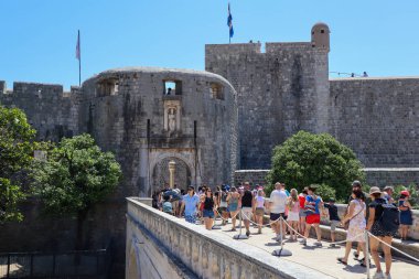 Dubrovnik, Croatia 16. June 2022: Entry to the historic old city of Dubrovnik.
