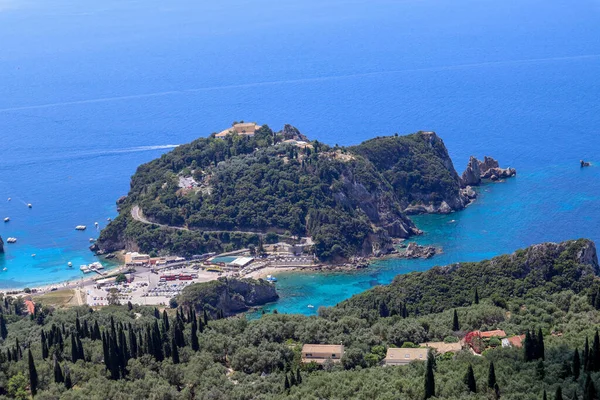 Landscape Turquise Sea Corfu Greece — Foto Stock