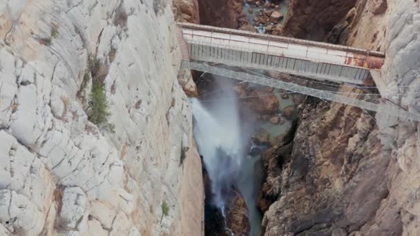 Drone Shot Royal Trail Caminito Del Rey — стокове відео