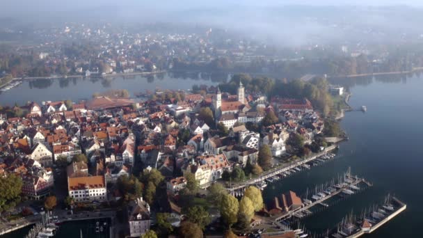 Nubes Matutinas Lindau Alemania — Vídeos de Stock