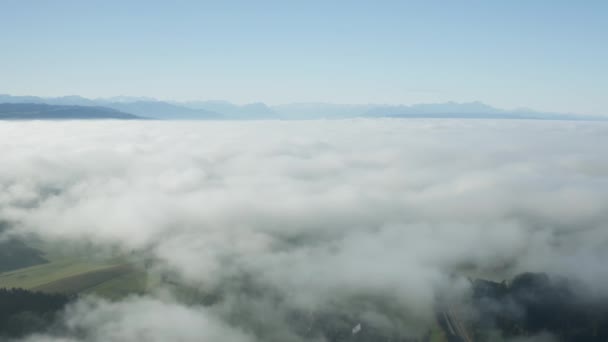Alpy Vzdálený Pohled Mraků Nad — Stock video