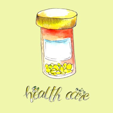 El boyası suluboya tablet kavanozu ve el yazması yazması.