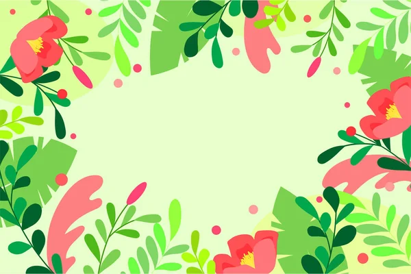 Banner Horizontal Colorido Primavera — Vetor de Stock