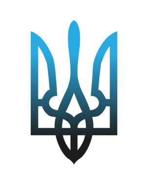 Siyah-mavi renkli Ukrayna arması