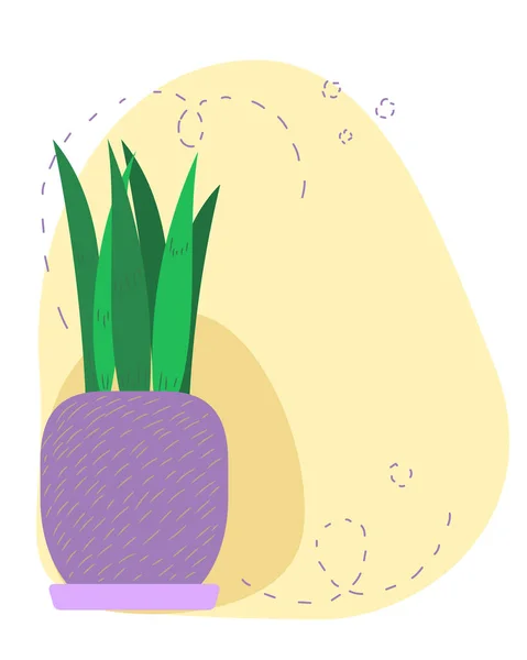 Card Doodle Flower Pot — Archivo Imágenes Vectoriales