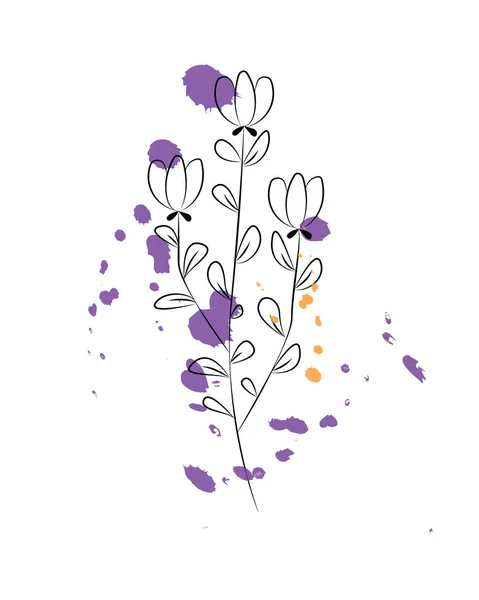 Цветок Акварелью — стоковый вектор