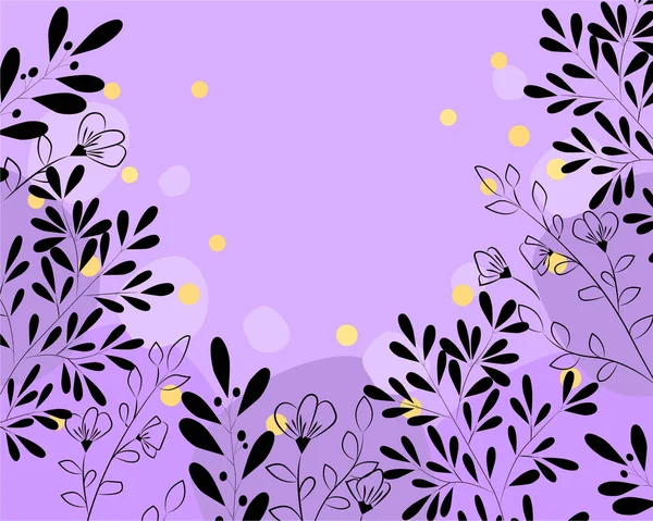 Banner Violett Mit Roter Linie Botanisch — Stockvektor