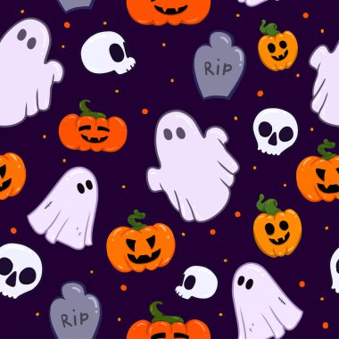 Pattern with Hallowen objects