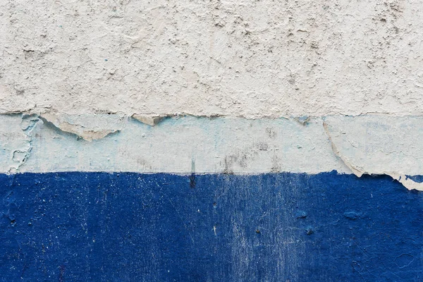 Descascando Textura Tinta Azul Com Vários Tons Azul Vetor Cimento — Fotografia de Stock