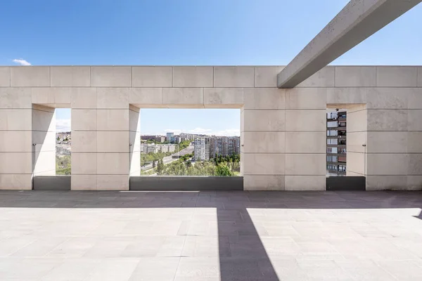 Terrazza Attico Con Bellissimi Punti Vista Sulla Città — Foto Stock