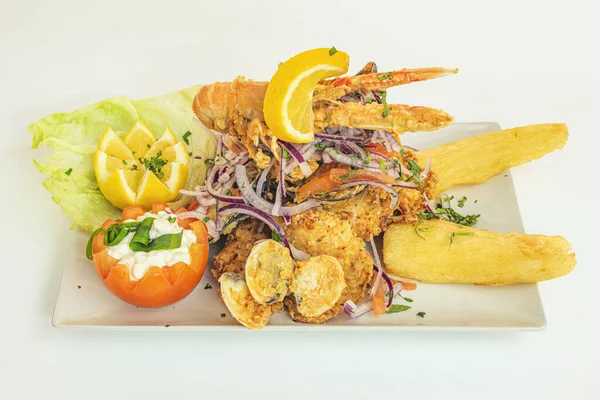 Jelly Een Typisch Gerecht Van Peruaanse Gastronomie Oorspronkelijk Uit Het — Stockfoto