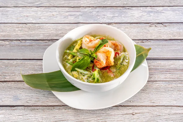 Green curry is a very spicy curry variety used in Thai cuisine. The composition of curry is very diverse and depends on the area where it is made, coconut milk is usually used as the main ingredient