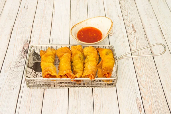 Spring Roll Consists Fried Japanese Roll Very Crunchy Filled Vegetables — Stok fotoğraf