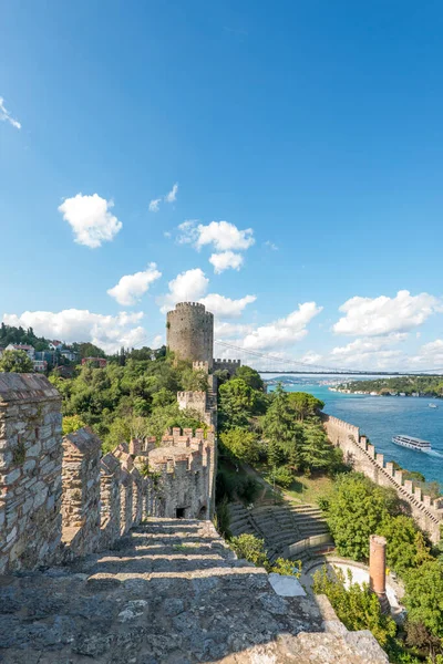 Fortifications Ancient Byzantium Banks Bosphorus — Stock Fotó