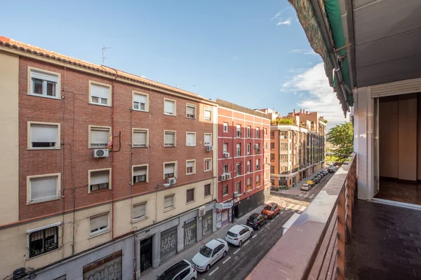 Fachadas Calles Vistas Desde Terraza Una Casa Residencial Urbana — Foto de Stock