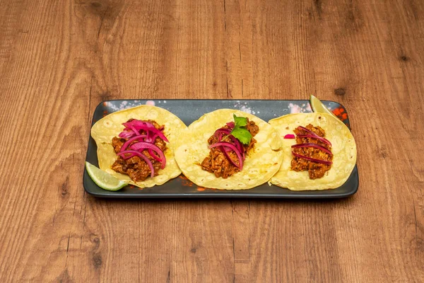 Los Tacos Engordan Par Tacos Pueden Ser Parte Una Comida — Foto de Stock