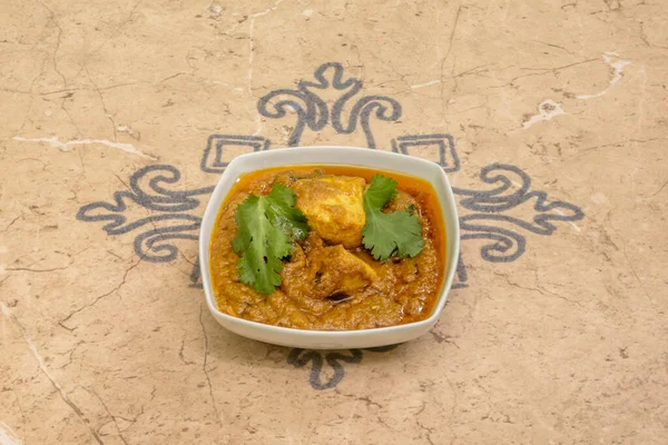 Curry Pollo Indio Caracteriza Por Estar Hecho Leche Coco Sin — Foto de Stock
