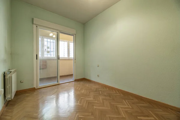 Sala Estar Vacía Con Suelo Parquet Madera Roble Paredes Color — Foto de Stock