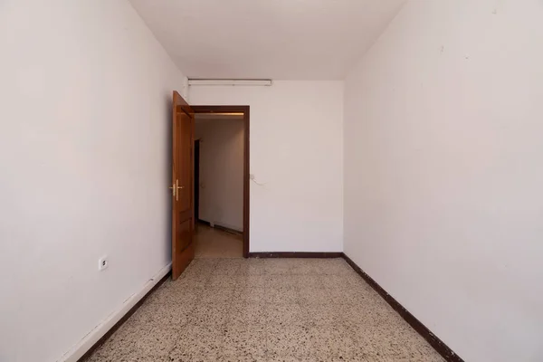 Empty room in an old apartment built with modest qualities