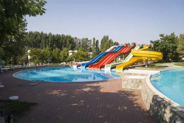 Aquapark pro děti ve dne — Stock fotografie