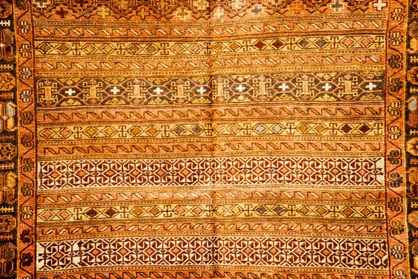 Rocznik Azerbejdżan Turecki Orientalny Dywan Ręcznie Robiony Zapleczu — Zdjęcie stockowe