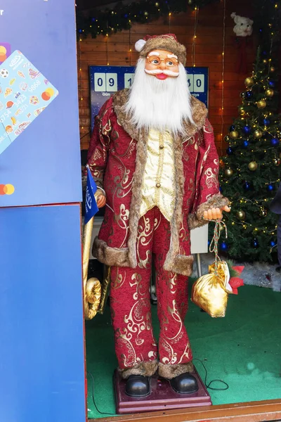Retrato Papai Noel Com Presentes Para Árvores Natal Brinquedos — Fotografia de Stock