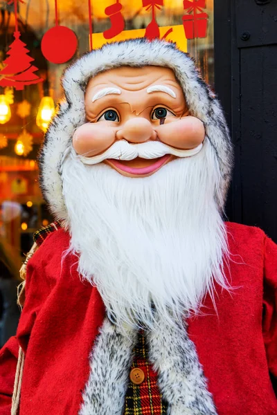 Ritratto Babbo Natale Con Regali Alberi Natale Giocattoli — Foto Stock