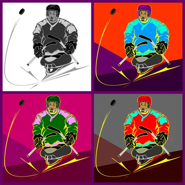 Balyoz hokeyi oyuncularının bacak ampütasyonu. Fiziksel engelli sporcular.