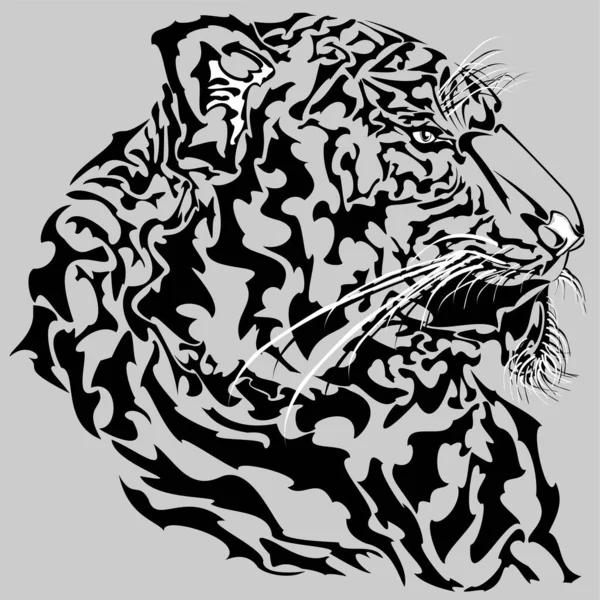 Profil Boczny Głowy Tygrysa — Wektor stockowy
