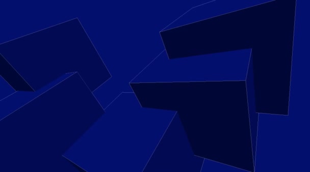 Composition Abstraite Cubes Bleus — Video