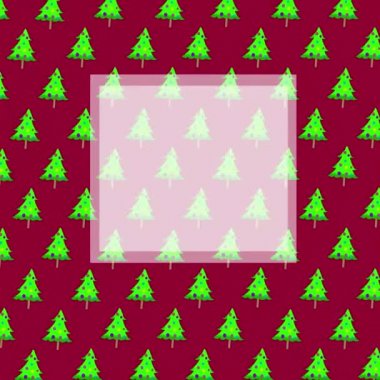 Instagram çerçeveli dans eden Noel ağaçları