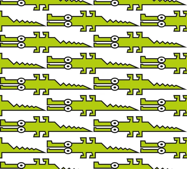 Kusursuz timsah deseni. Timsahlarla vektör arkaplanı.