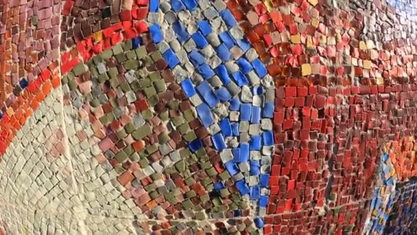 Mosaico Murale Sulla Strada Puzzle Colorato — Video Stock