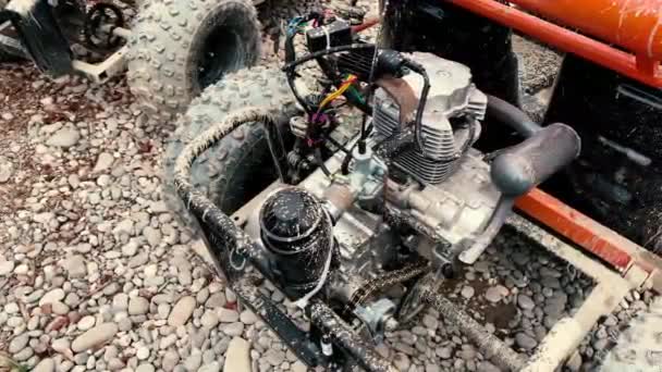 Racing Buggies High Speed Extreme Driving Hills Mud — Video Stock