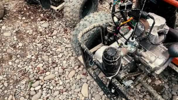 Racing Buggies High Speed Extreme Driving Hills Mud — Stock video