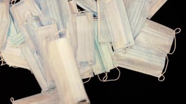 Medical masks, coronavirus pandemic. Isolation from illness