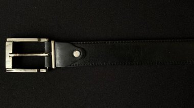 Kullanılan Siyah Deri Pantolon Kemeri desenli Klasik Kostüm Aksesuarları
