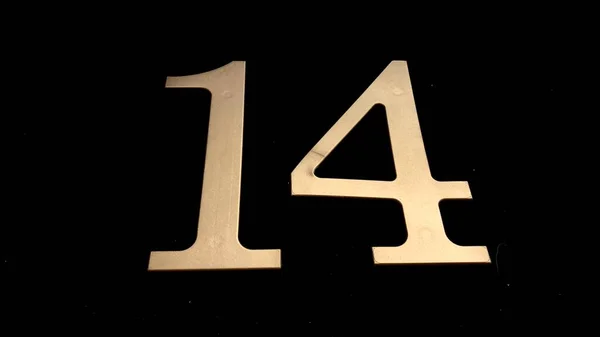 Χρυσοί Αριθμοί Μαύρο Φόντο Συμβολίζουν Μια Ημερομηνία Ορίζουν Κάτι — Φωτογραφία Αρχείου