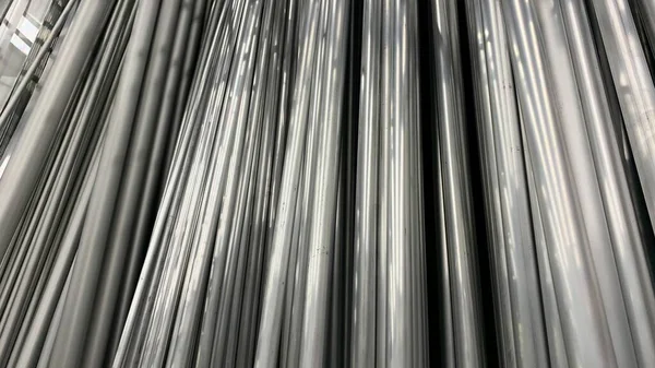 Warehouse Workshop Processing Metal Racks Pipes Frames — Stock Photo, Image