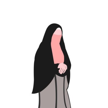Hijab Syar 'i olan bir kadının tasviri