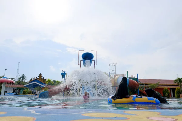 Lampung Indonésie Février 2022 Vue Bâtiment Sur Boom Eau Lampung — Photo